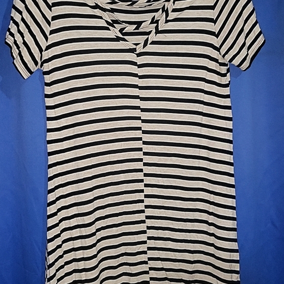 Three Hearts Women's Black and White Striped Tank Top - Picture 5 of 9